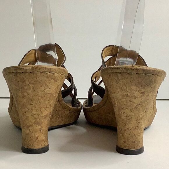 Born Brown Wedge Heel Sandals Size 9 - Picture 5 of 16